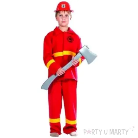 stroj dla dzieci strazak bohater czerwony partytino 134 140 cm