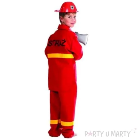 stroj dla dzieci strazak bohater czerwony partytino 134 140 cm
