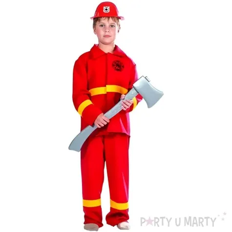 stroj dla dzieci strazak bohater czerwony partytino 146 152 cm