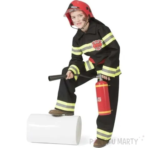 stroj dla dzieci strazak czarny funny fashion 116 cm