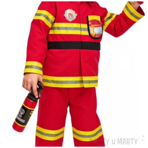 stroj dla dzieci strazak czerwony partydeco rozm 116 128 cm