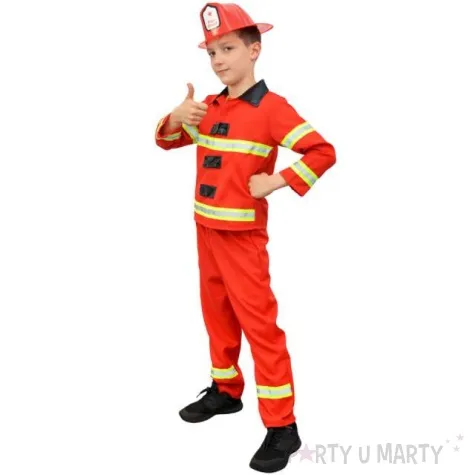 stroj dla dzieci strazak ok czerwony arpex rozm 130 140 cm