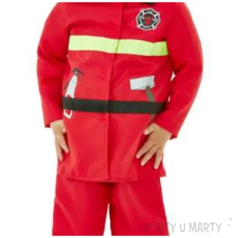 stroj dla dzieci strazak romek czerwony smiffys rozm 116 128 cm