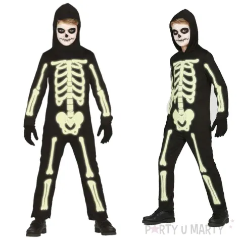 stroj dla dzieci swiecacy szkielet guirca rozm 3 4 lata