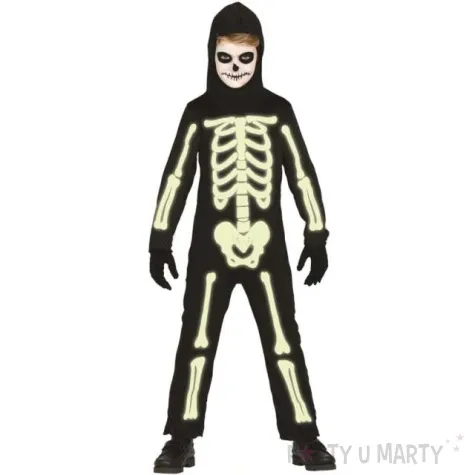 stroj dla dzieci swiecacy szkielet guirca rozm 3 4 lata