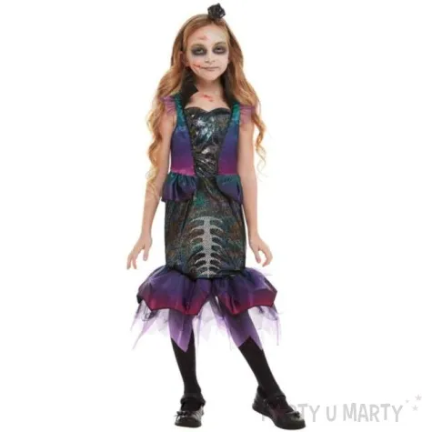 stroj dla dzieci syrena szkielet smiffys rozm 146 158 cm