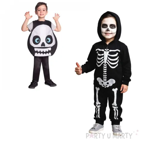 stroj dla dzieci szkielet czarno bialy amscan 4 6 lat