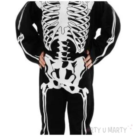 stroj dla dzieci szkieletor czarno bialy folat rozm 6 8 lat