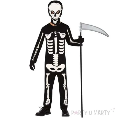 stroj dla dzieci szkieletor koscisty czarno bialy guirca 10 12 lat