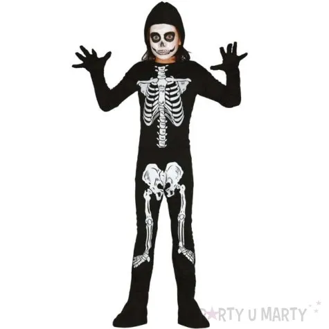 stroj dla dzieci szkieletor koscisty czarno bialy guirca 7 9 lat