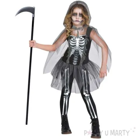 stroj dla dzieci szkieletorka tutu czarno bialy amscan 12 14 lat