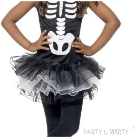 stroj dla dzieci szkieletorka tutu czarno bialy smiffys rozm 146 158 cm