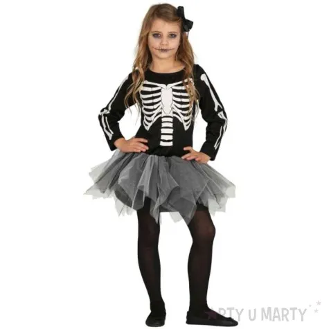 stroj dla dzieci szkieletorka w tutu guirca rozm 10 12 lat