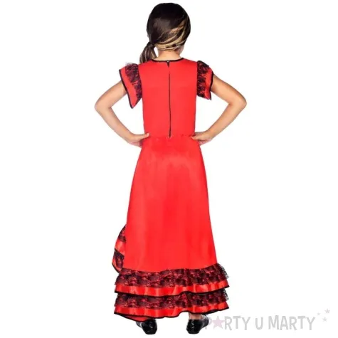 stroj dla dzieci tancerka flamenco czerwony amscan rozm 104 116 cm