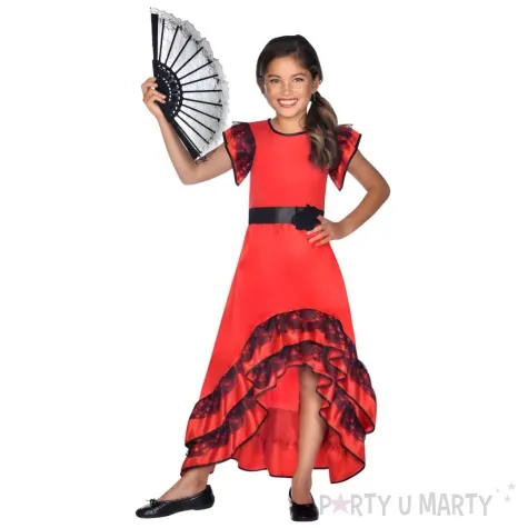 stroj dla dzieci tancerka flamenco czerwony amscan rozm 98 104 cm