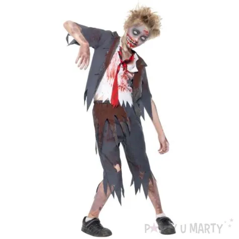stroj dla dzieci uczen zombie szary smiffys rozm 146 158 cm