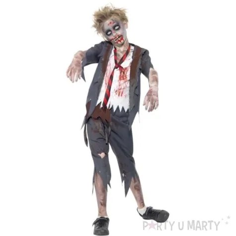 stroj dla dzieci uczen zombie szary smiffys rozm 146 158 cm