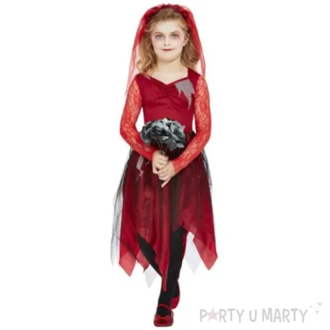 stroj dla dzieci upiorna panna mloda czerwony smiffys rozm s