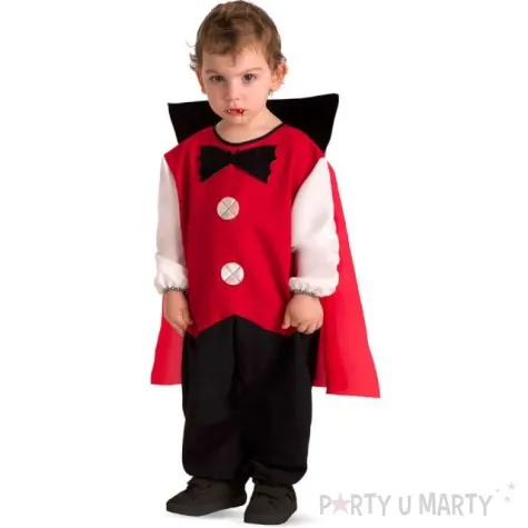 stroj dla dzieci wampir z peleryna czerwony carnival toys 1 2 lata