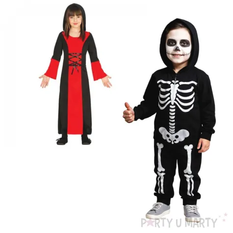 stroj dla dzieci wampirzyca czerwona guirca rozm 134 140 cm