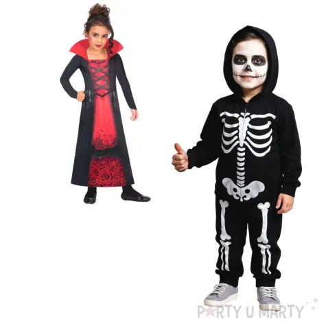 stroj dla dzieci wampirzyca rozany ogrod czarno czerwony amscan 4 6 lat