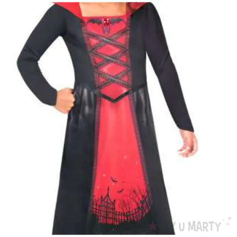 stroj dla dzieci wampirzyca rozany ogrod czarno czerwony amscan 4 6 lat