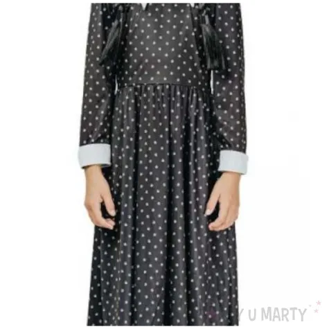 stroj dla dzieci wednesday addams gotycka uczennica sukienka godan rozm 120 130 cm