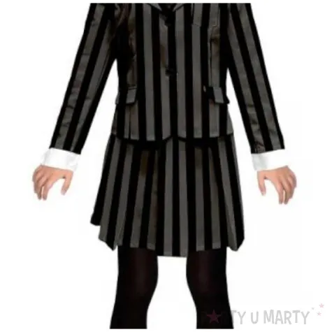 stroj dla dzieci wednesday addams gotycka uczennica zakiet godan rozm 120 130 cm