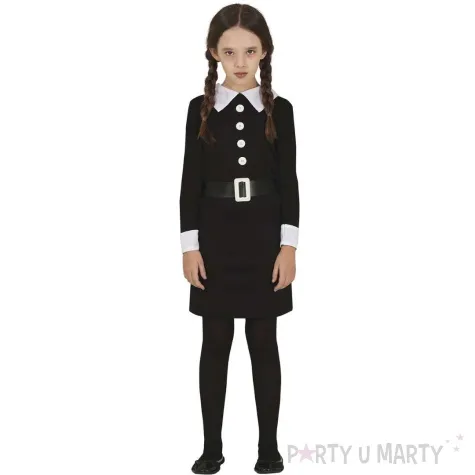 stroj dla dzieci wednesday addams mundurek guirca 110 116 cm