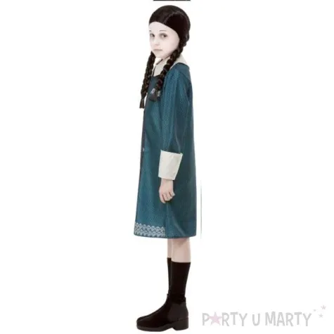 stroj dla dzieci wednesday addams turkusowy smiffys 116 128 cm
