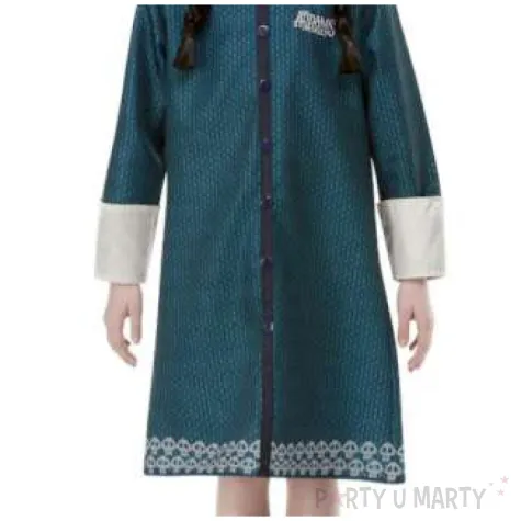 stroj dla dzieci wednesday addams turkusowy smiffys 116 128 cm