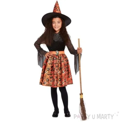 stroj dla dzieci wiedzma w dynie smiffys rozm 116 128 cm