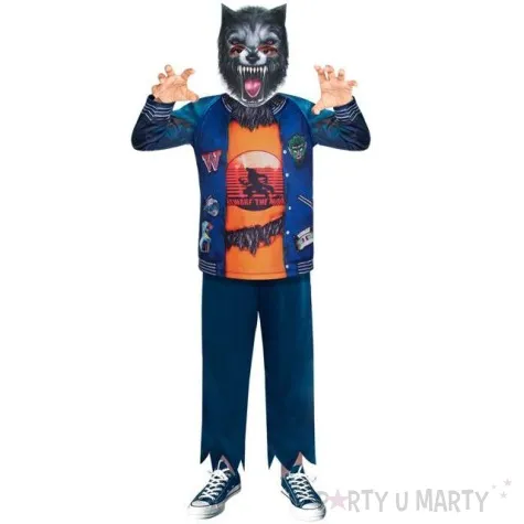 stroj dla dzieci wilkolak niebieski amscan 3 4 lata