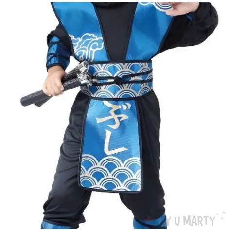 stroj dla dzieci wojownik ninja zestaw niebieski godan rozm 120 130