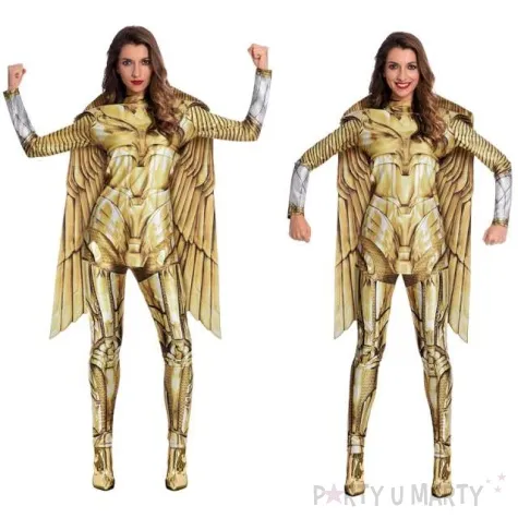 stroj dla dzieci wonder woman zloty amscan 128 140 cm