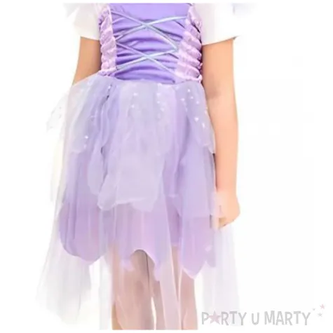 stroj dla dzieci wrozka ze skrzydlami fioletowy partydeco rozm 116 128 cm