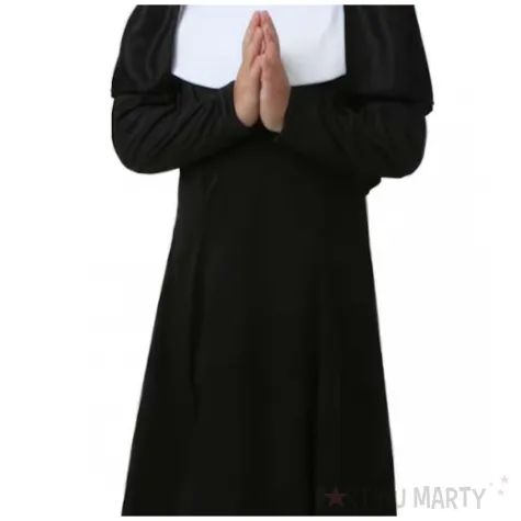 stroj dla dzieci zakonnica czarny kraszek 130 140 cm