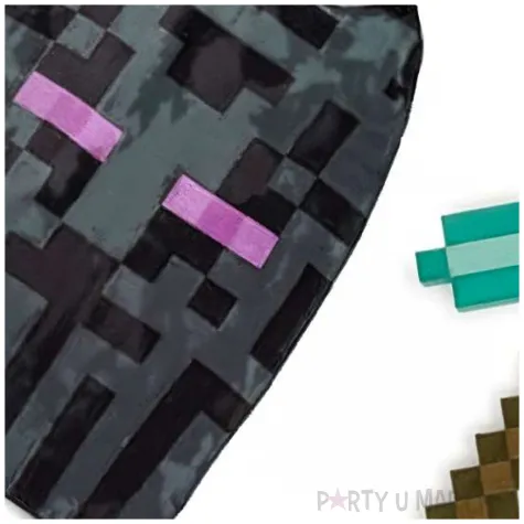 stroj dla dzieci zestaw minecraft enderman diamentowy kilof i peleryna disguise rozm 92 104