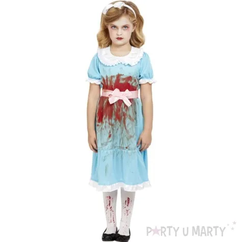 stroj dla dzieci zla blizniaczka lsnienie blekitny smiffys rozm 130 140 cm