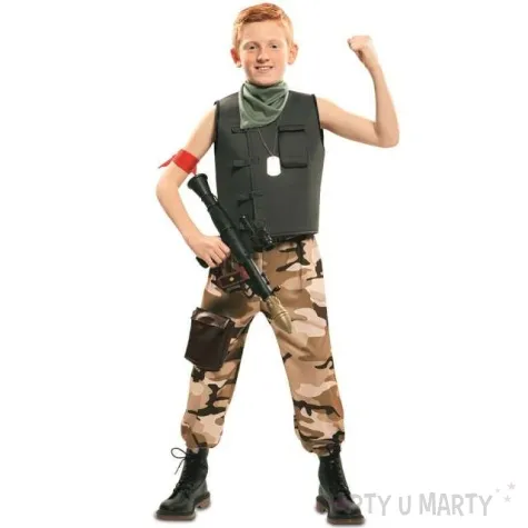 stroj dla dzieci zolnierz jonesy fyasa 140 152 cm