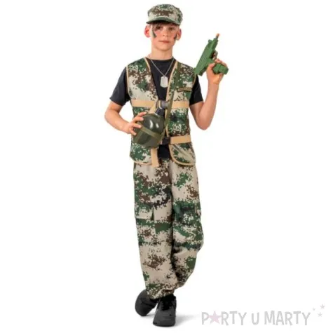 stroj dla dzieci zolnierz kapral funny fashion 134 140 cm