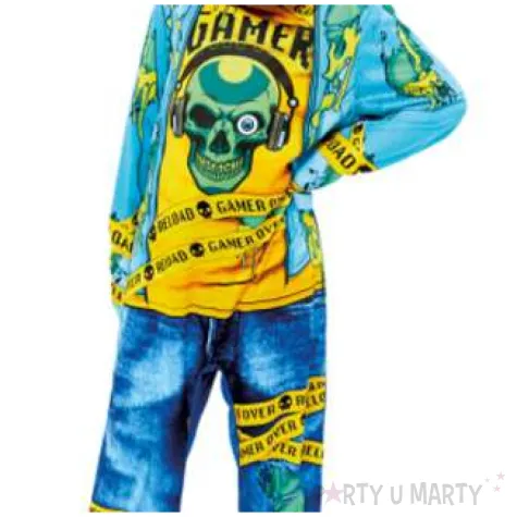 stroj dla dzieci zombie gracz gamer overload amscan rozm 140 152 cm