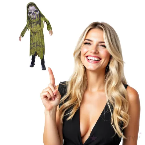 stroj dla dzieci zombie z wielka glowa amscan 128 140 lat