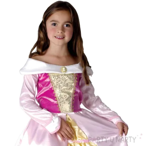 stroj dla dziecka ksiezniczka rozowy zloty godan 120 130