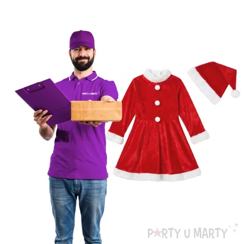 stroj dla dziecka na boze narodzenie mikolajki swieta pani mikolajowa zestaw 146 152