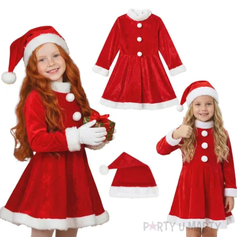 stroj dla dziecka na boze narodzenie mikolajki swieta pani mikolajowa zestaw 98 104