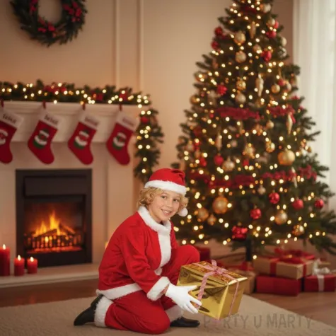 stroj dla dziecka na boze narodzenie mikolajki swieta swiety mikolaj rozm 122 134