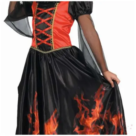 stroj dla dziecka na halloween gotycka wampirzyca sukienka z kolnierzem 110 120