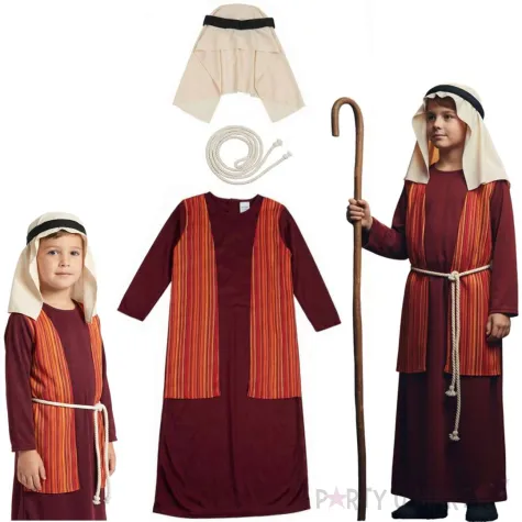 stroj dla dziecka na jaselka przedstawienie szkolne jozef czerwony 110 116 cm