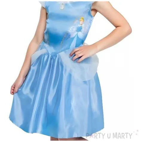 stroj dla dziewczynki na karnawal kopciuszek sukienka blekitny rozm 98 110